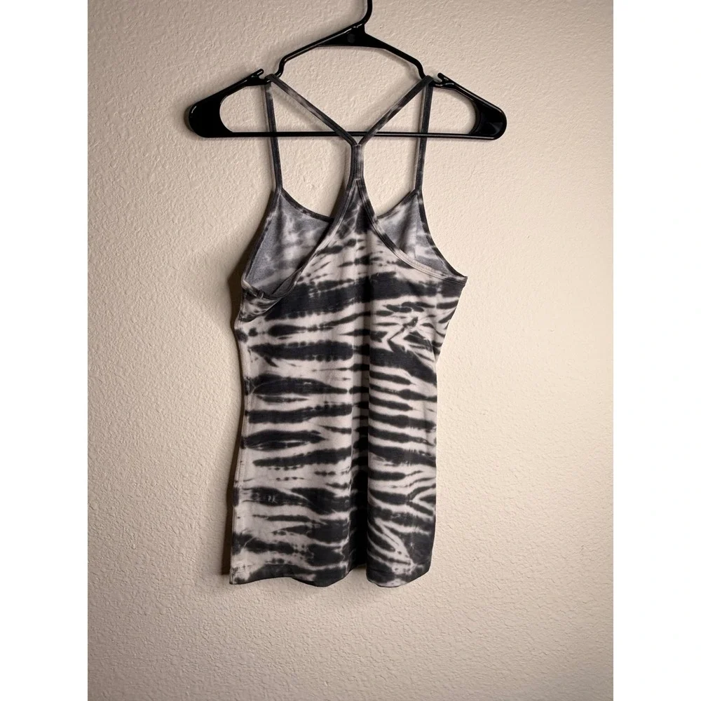 Nike Tank Top Women Tie Dye Racerback Dri-Fit M Athleisure Yoga Black White